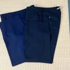 【85センチ】春夏用スラックス　クリーニング済　黒　紺　2本のサムネイル