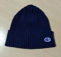 Champion 美品 ネイビー ニット帽 チャンピオン