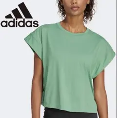 アディダス adidas Tシャツ トップス ヨガ ピラティス XS グリーンのサムネイル