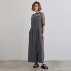 grove グローブ ドレープ イージーサロペット オールインワン Lのサムネイル