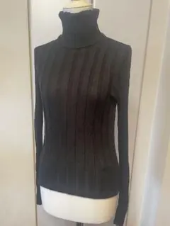 ZARA KNITタートルネック セーター M 濃いオリーブ色