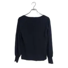 iCB カットソー 長袖 Vネック 黒 S カジュアル 上品 シンプル インナー