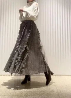 SNIDEL シアーボリュームプリーツスカート［即購入可］