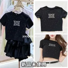ダーリッチ darich パールストーンロゴTシャツ ブラック BLKのサムネイル