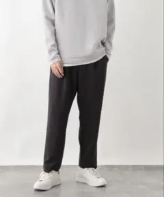 グローバルワーク　イージーケアストレッチテーパードパンツ　Dグレー　値下不可