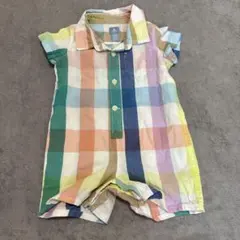 babyGap チェック柄ロンパース 12-18M