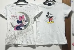ミッキー&ミニーマウス Tシャツ 2枚セット