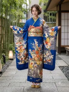2026年最新】振袖フルセット 青の人気アイテム - メルカリ