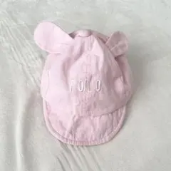 バースデイ　ベビー　POLO 耳付　ピンク　キャップ　サイズ44cm