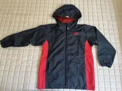 PUMA プーマ　フード付きウィンドウブレーカー黒赤　140センチ　#5