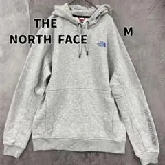ザノースフェイス 灰色 メンズパーカー M 刺繍ワンポイントロゴ【9544】