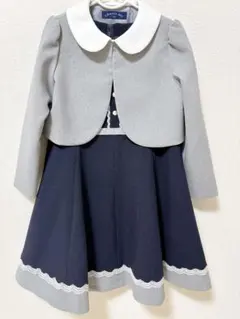 CHOPIN deux フォーマルドレス　サイズ120 グレー/ネイビー