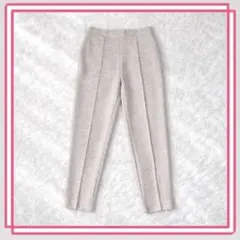 ハルメク テーパードパンツ ベージュ系 センタープレス 上品きれいめ 美脚