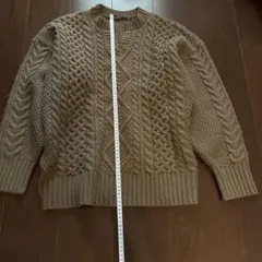 AMERICAN HOLIC ケーブルニットセーター L ブラウン