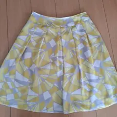 Reflect フレアスカート 9号 イエロー/グレー