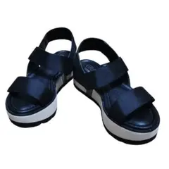 【新品未使用】Sサイズ｜4cm厚底ソール×本革サンダル　シンプル高み見えサンダル