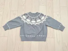【美品】110cm CLOUDY,FINE LATER ニット　ノルディック柄雲
