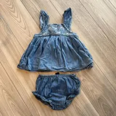 baby GAP デニムトップスとショーツセット 18-24ヶ月