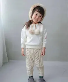 softcheese 総柄 トレーナー 90cm ホワイト 新品 しまむら