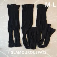 グラマラスパッツ　着圧ソックス ブラック M-Lサイズ 3足セット