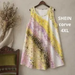 36美品　大きいサイズ　SHEIN corve アートワンピース　19号