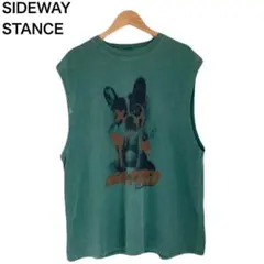 SIDEWAY STANCE　タンクトップ　いぬ　ノースリーブ　アニマルTシャツ