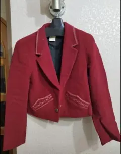 agnes b. PARIS ウール ショートジャケット 赤のサムネイル
