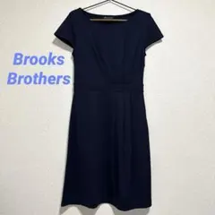 Brooks Brothers 半袖 ワンピース 膝丈　ネイビー　プリーツ　Mのサムネイル