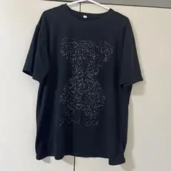 SHEIN スカル ラインストーン 半袖Tシャツ ブラック