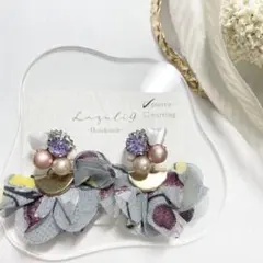 *タッセルA flower* ピアス