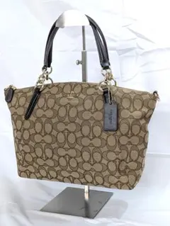美品✨ コーチ ハンドバッグ シグネチャー キャンバス ベージュ 1949