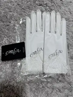 CARLA ウェディンググローブ ショート丈 レース ホワイトのサムネイル