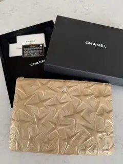 CHANEL✴︎スター☆ステッチ✴︎クラッチバッグ ゴールド✴︎のサムネイル
