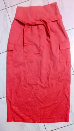 新品未使用　ur's コーラルピンク ハイウエストタイトスカート