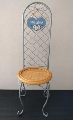 フラワースタンド チェア型プランターラック 花台 ドールチェア 平成レトロ