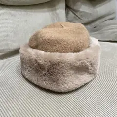 Overdide ベージュファーベレー帽