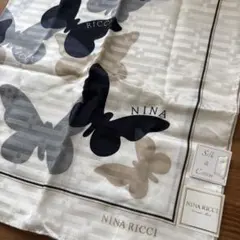 미사용 NINA RICCI ニナリッチ 大判 シルク綿 ハンカチーフ