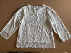 レース付き長袖トップス Mサイズ