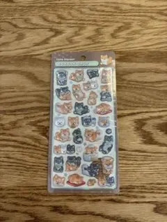 ボンボンドロップシール　芝犬　和柄