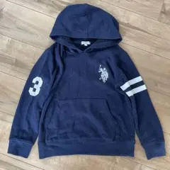 記名なし★140cmポロアッスンパーカーネイビー紺