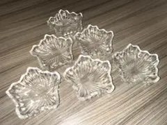 星形ガラス小皿６枚セット