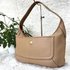 コーチ ハンドバッグ ホーボー レザー ワンショルダー　シボ革　ブラウン