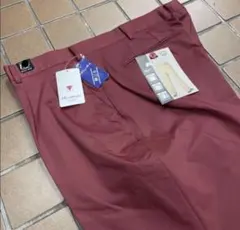 【新品★特大サイズ】メンズスラックス ゴルフパンツ/赤　ボルドー/w110 3L