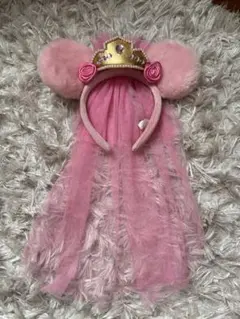 ピンクの王冠付きミニーちゃん　カチューシャ