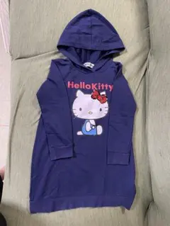 Hello Kitty フード付きワンピース ネイビー　110