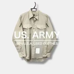 ◎90s 96年製◎階級章付き 米軍 サービスドレスシャツ ME9-623