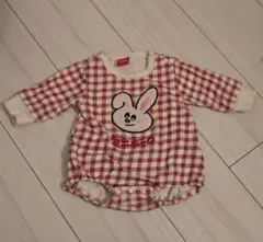 futafuta ミニボーロ チェック柄ロンパース 70cm