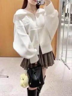 こ*♡様 SNIDEL ボリュームパーカー アイボリー