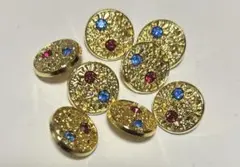 値下げしました　ヴィンテージ　ボタン　金色　プラスチック　8個セット