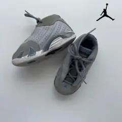 中古) NIKE AIR JORDAN（グレー×ブルー）14cm